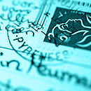 Nahaufnahme Briefmarke